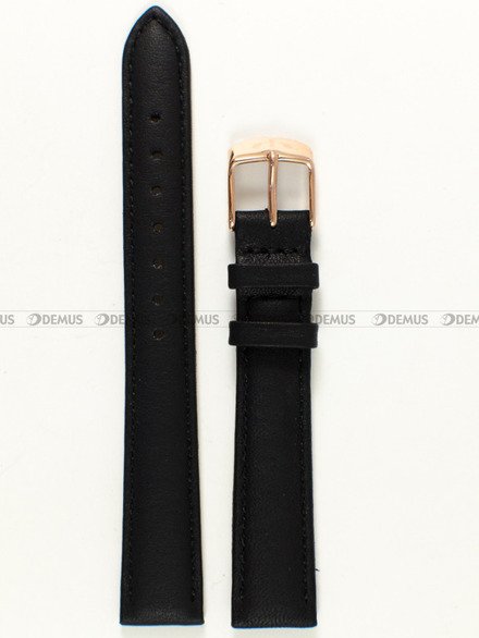 Pasek skórzany do zegarka Bisset BSAE69 - ABP/E69-Black - 16 mm
